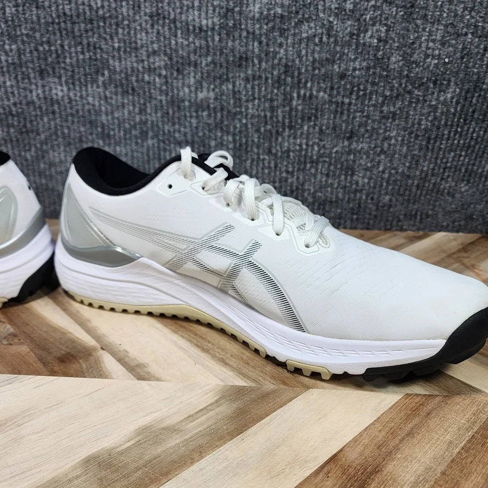Asics Gel-Kayano Ace 2 Golf Shoes White Silver Spikeless Mens Size 14 1111A243